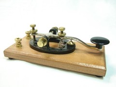 ~UNBRANDED VINTAGE STRAIGHT KEY, BUZZER & POWER SUPPLY~RECONDITIONED~WORKS~