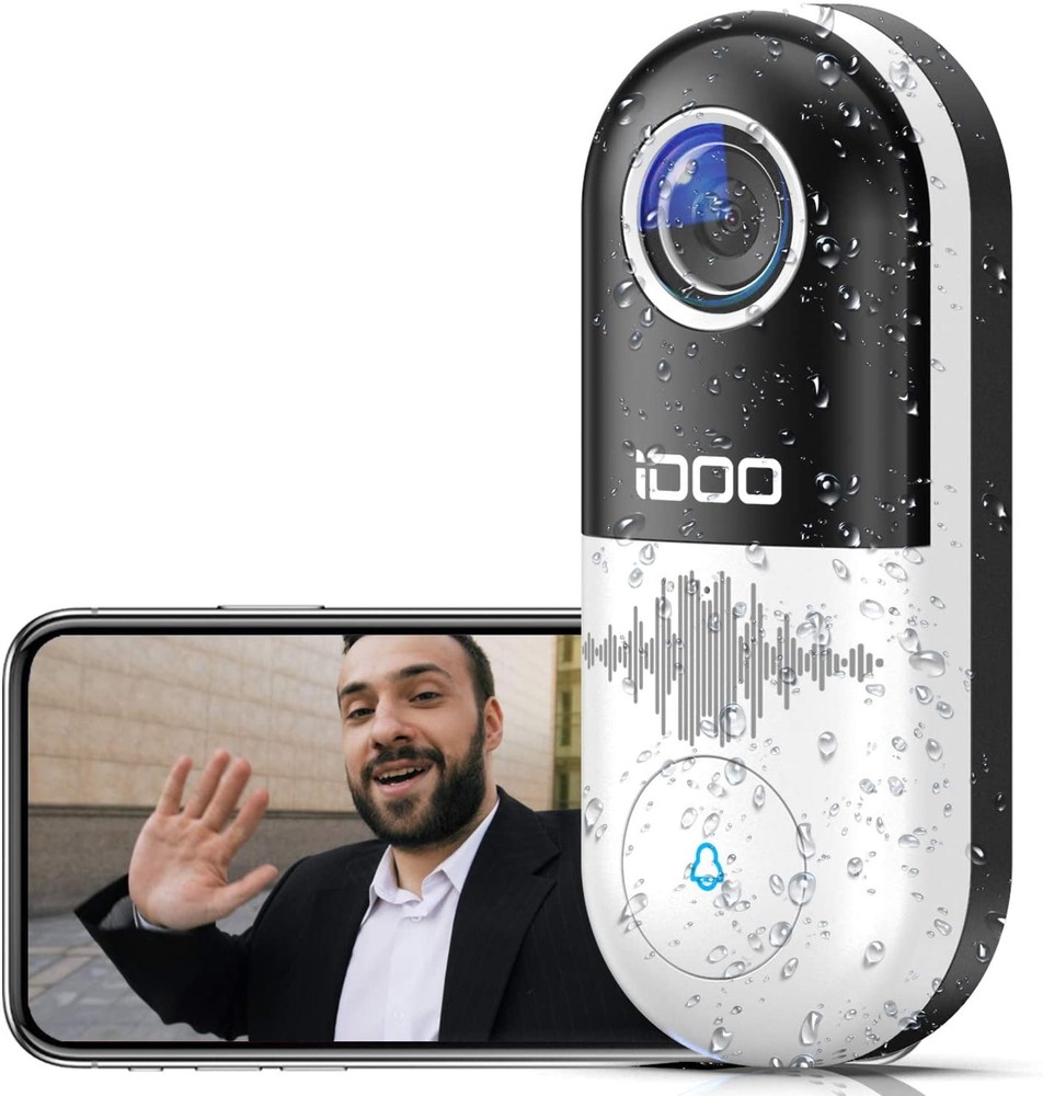 iDOO Smart Home Wired Video Doorbell & Chime – 1080p HD Night Vision 2-Way Audio