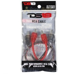 DS18 Ultra Flex 1 Ft RCA Cable 2 Ch Competition Rated Audio Connect RCA-1FT Pair