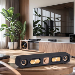 2″10W Vintage Bluetooth Wireless Stereo Speaker FM Radio AUX Desktop Sound Bar