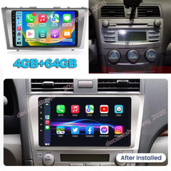 64GB Apple CarPlay For Toyota Camry 2007-2011 Car Stereo Radio Android15 GPS CAM