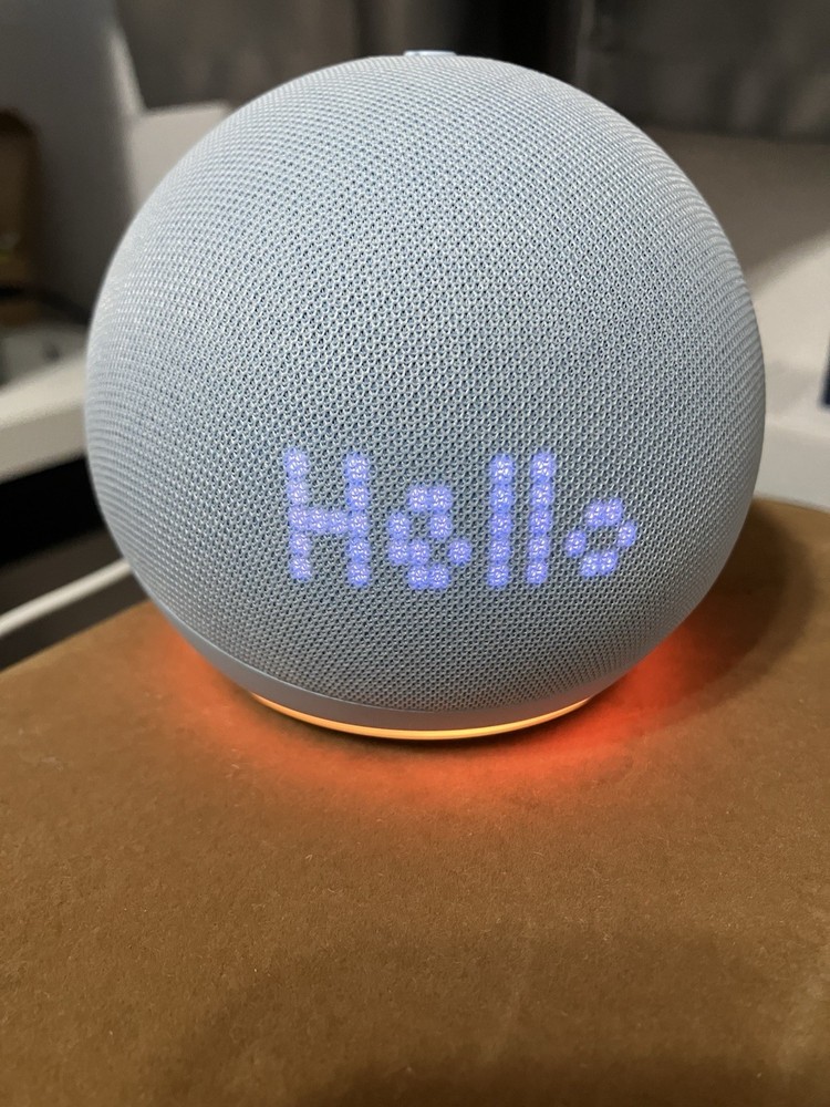 Echo Dot 5th Generation With Clock Smart Speaker Blue No Box