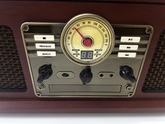 Victrola Nostalgic 6-in-1 Bluetooth Record Player & Multimedia Center – Mahogany