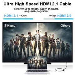 8K 4K HDMI Cable 1M 3 Pack, High Speed Braided HDMI to HDMI 2.1 Cable Support…