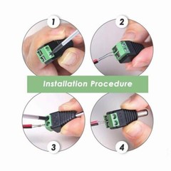 100Pcs 12V 5.5mm x 2.1mm DC Power Jack Connector 24V Socket for Security Camera