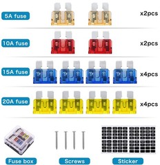 6 Way Fuse Block,12V Blade Fuse 6 Circuit ATC/ATO Waterproof Fuse Box Holder