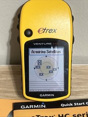 GARMIN eTrex Venture HC Yellow Handheld Satellite GPS Navigation Camping Hiking