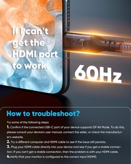USB C to HDMI Adapter (4K@60Hz), USB Type C to HDMI Cable Adapter [High Speed, T