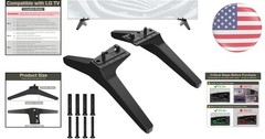 Durable ABS TV Stand Legs Replacement for Selected LG Televisions – Modern Black