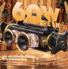 WKING D8 Mini Bluetooth Speaker 30W RMS(60W Peak) Portable Wireless Loud Speaker