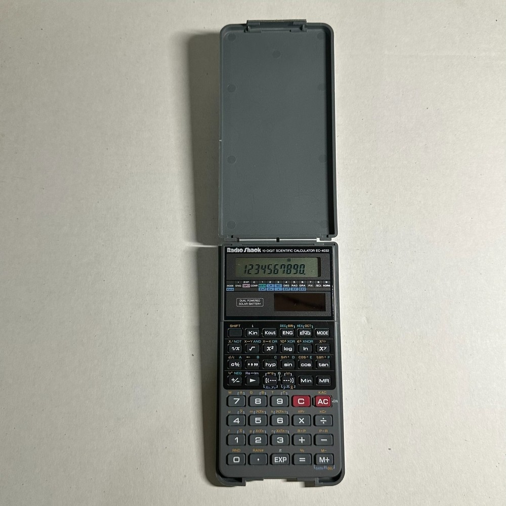 Vintage Radio Shack EC-4032 10-Digit Scientific Calculator Solar Case
