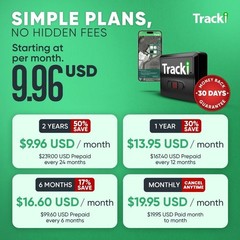 Tracki GPS Tracker for Vehicles – Real-Time 4G LTE (SUBSCRIPTION REQUIRED)