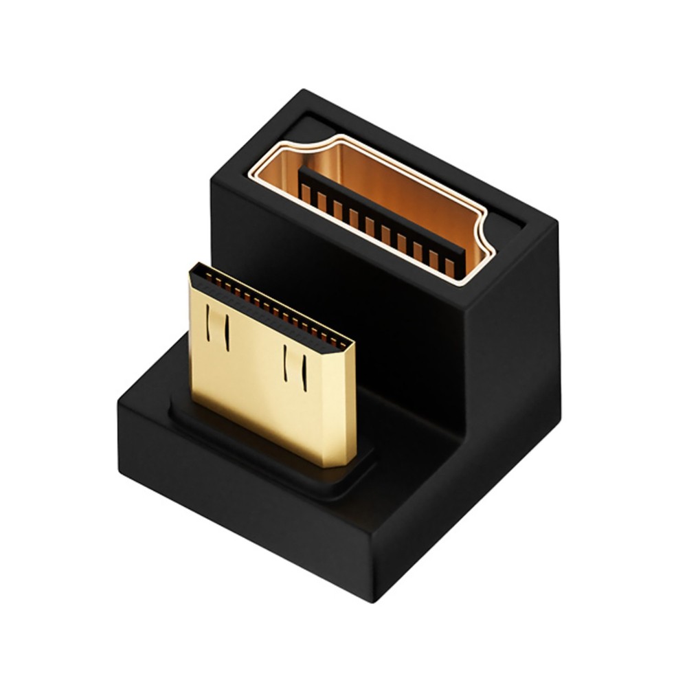 1Pc U Shape Mini HDMI to HDMI Adapter Durable 8K Mini HDMI Male to 180 Degree zz