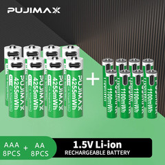 1.5V AAA/AA 3400Mwh 1100Mwh Rechargeable Battery USB Type-C Rechargeable Li-Ion