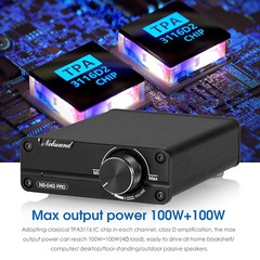 Nobsound Mini 2.0 Channel Digital Amplifier HiFi Stereo Desktop Audio Amp 100W×2