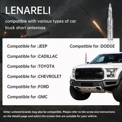 5.5in Chrome Bullet Antenna 50 Cal Truck Antenna Fittings， Fit for Ford F150 …
