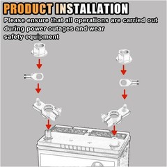 Durable Positive and Negative Battery Terminals – Installs Easily in Vehicles