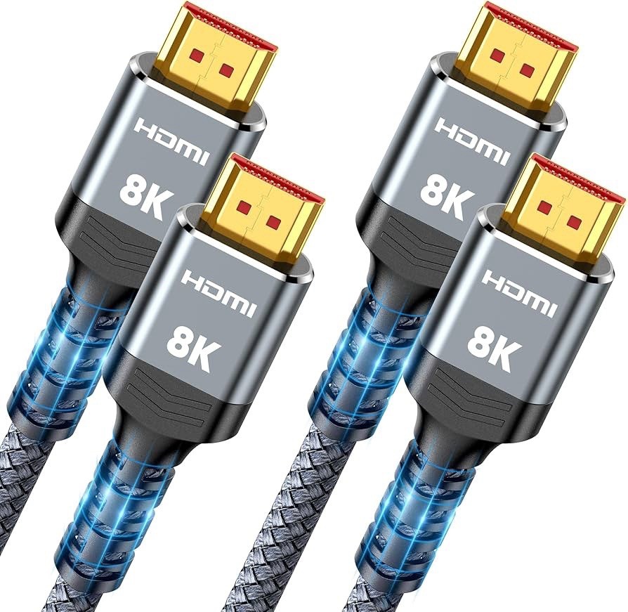 10K 8K HDMI 2.1 Cable 2-Pack 6.6FT, Highwings Certified 48Gbps Ultra High Speed