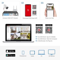 ZOSI 4Pack 2MP 1080p TVI Home Security Camera CCTV Outdoor 120ft IR Night Vision