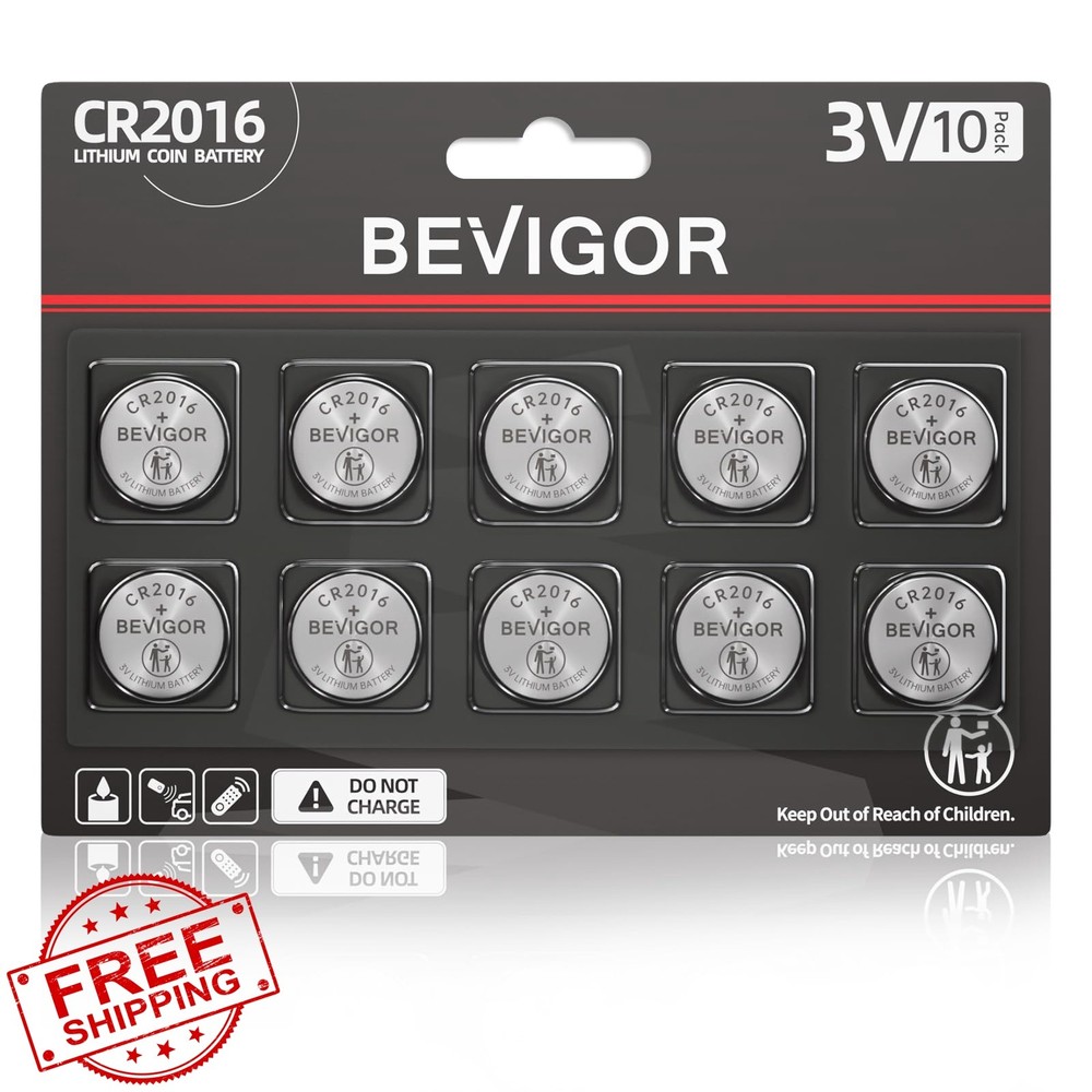 BEVIGOR 2016 Battery Compatible with AirTag CR2016 Lithium 3V Coin Battery fo…