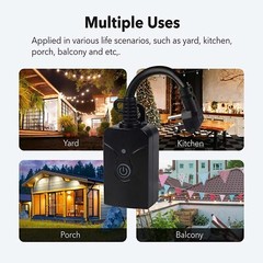 HBN Heavy Duty Outdoor Smart WiFi Plug Timer works with Alexa & Google Assistant