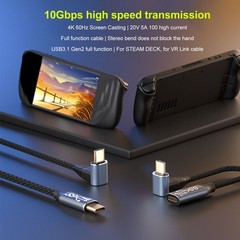 .›(50cm)90 Degree USB C Cable Angled USB C Extension Cable 4K 60Hz Professional