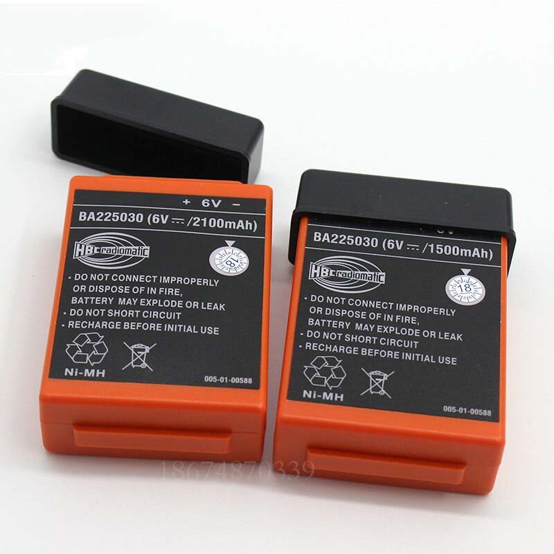 1500mAh/2100mA BA225030 6V Ni-Mh Battery For HBC Crane remote Pump truck battery