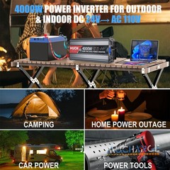 4000W RV LCD USB Inversores de corriente para coche CC 24V a CA 110V Barco