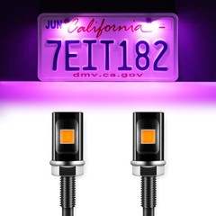 LivTee Super Bright License Plate Light, 12V License Tag Screw Bolt Accessories,