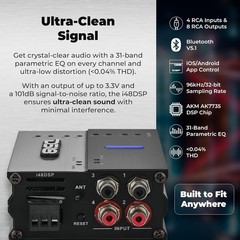 DS18 4-Input / 8-Output Digital Sound Processor with Bluetooth and App Control