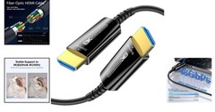8K HDMI 2.1 Cable 6FT – Unidirectional Fiber Optic Design, Dynamic HDR Support