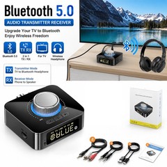 Bluetooth 5.0 Transmitter Receiver for TV Wireless Audio Adapter AUX RCA TX RX