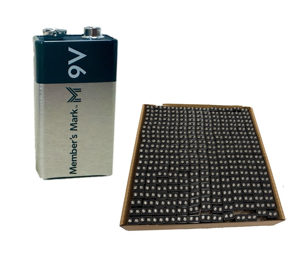 Members Mark 9V Battery Alkaline, Case of 273 Batteries Bulk, DEC 2030