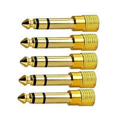 3.5 mm Female to 6.35 mm Male TRS Audio Headphone Plug Connector Adapter