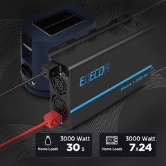 EDECOA Pure Sine Wave Power Inverter 2000W 4000W 12V DC to 110V 120V AC Remote