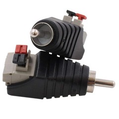 10-Pack Speaker Wire Cable to Audio Male RCA Connector Adapter Plug Jack