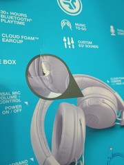 JLab Studio Wireless Bluetooth On Ear Headphones 30+ Hours Lilac Cloud Foam