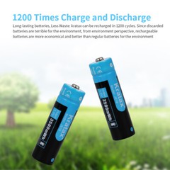 1.5V USB Rechargeable AA Lithium Battery 3500mwh Li-ion Batteries Charger Lot