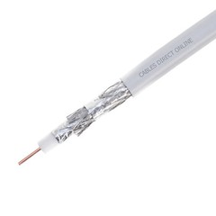 RG6 500FT Cable Bulk Coaxial Wire Quad Shield 18AWG White Coax Satellite TV