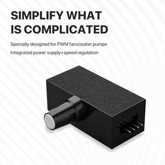 4-Pin 12v PWM Fan Controller with USB-C Power Supply and 4-Pin 5-Way Splitter