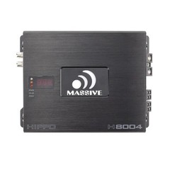 MASSIVE AUDIO H8004 HIPPO DIGITAL 4-CHANNEL CAR AMPLIFIER AMP 125W RMS x 4 @ 4Ω