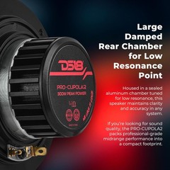 DS18 4″ High End Mid Range Loudspeaker with Neodymium Magnet 200W RMS 4-Ohm