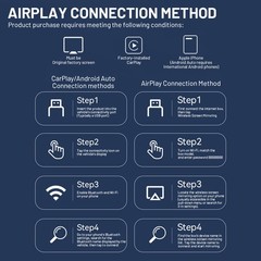 2026 Carplay Adapter Wired to Wireless CarPlay Android Auto Mirror Link 4-IN-1