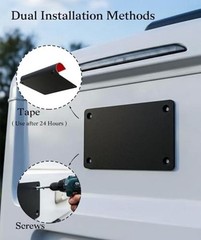 Black Metal Mounting Plate for Magnetic Wireless Backup Camera, Iron Bracket