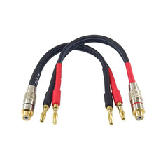 RCA to Flex Pin Banana Plug Adapter 6 inches Flex Pin Banana Plugs to Female RCA