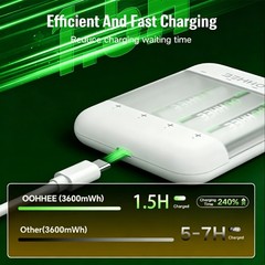 3600mWh 1.5V AA Lithium Rechargeable Batteries + Charging Storage Box 4/8/12/16x