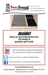 JBL Vintage Style Navy Blue Speaker Grill Cloth 60″ x 36″, A-575