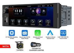 Single 1DIN 6.28″ IPS Android Auto Car Stereo Head Unit CarPlay RDS Touch Screen