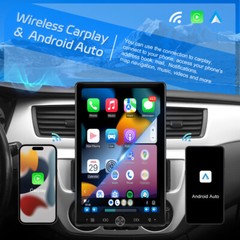 Wireless Apple CarPlay 10.4″ Single 1DIN Car Stereo Rotatable Touch Screen Radio