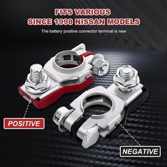 2x Car Battery Terminal Clamp Connectors Positive Negative Release Disconnect